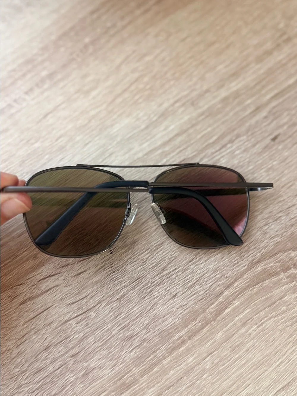 Men's Aviator Sunglasses with Orange Mirrored Lenses